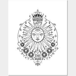 The Sun tarot card Posters and Art